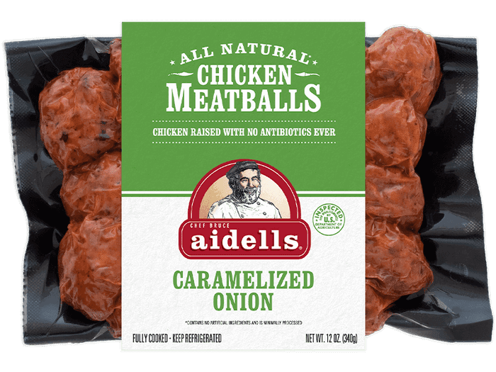 ALL NATURAL* CARAMELIZED ONION CHICKEN MEATBALLS