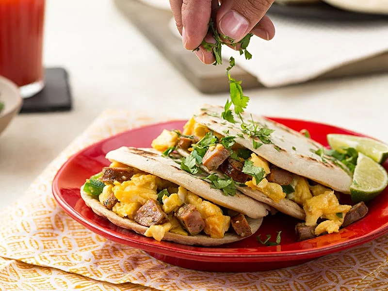 Egg and Breakfast Sausage Gordita Recipe