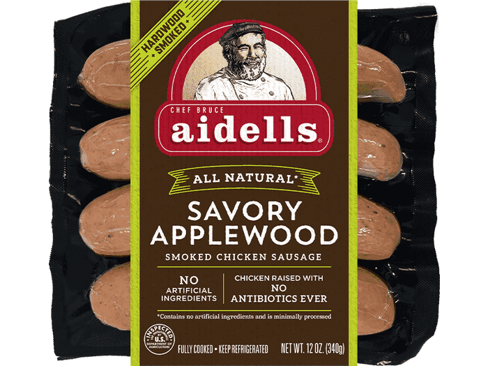 ALL NATURAL* SAVORY APPLEWOOD SMOKED CHICKEN SAUSAGE