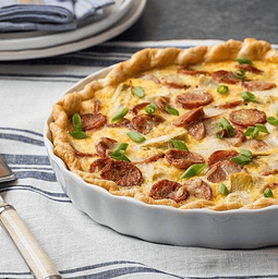 Aidells Artichoke Garlic Sausage Quiche