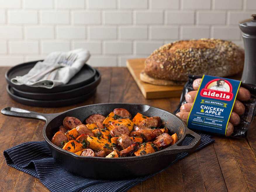 Aidells Sausage And Sweet Potato Pan