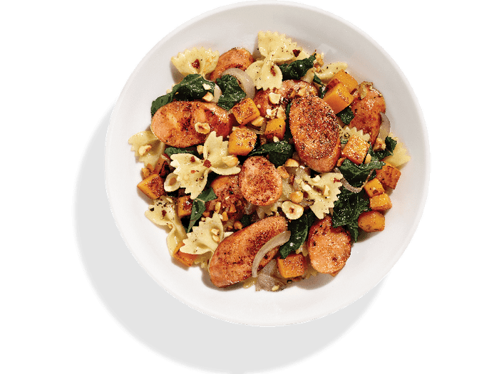 Harvest Farfalle with Chicken & Apple Sausage | Aidells ...