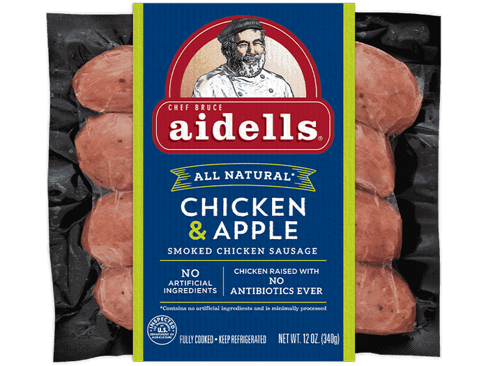 ALL NATURAL* CHICKEN & APPLE SMOKED CHICKEN SAUSAGE