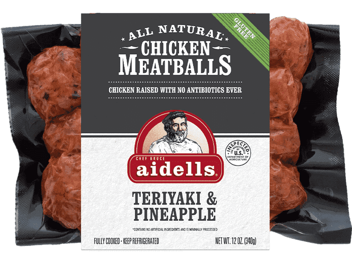 ALL NATURAL* TERIYAKI & PINEAPPLE CHICKEN MEATBALLS